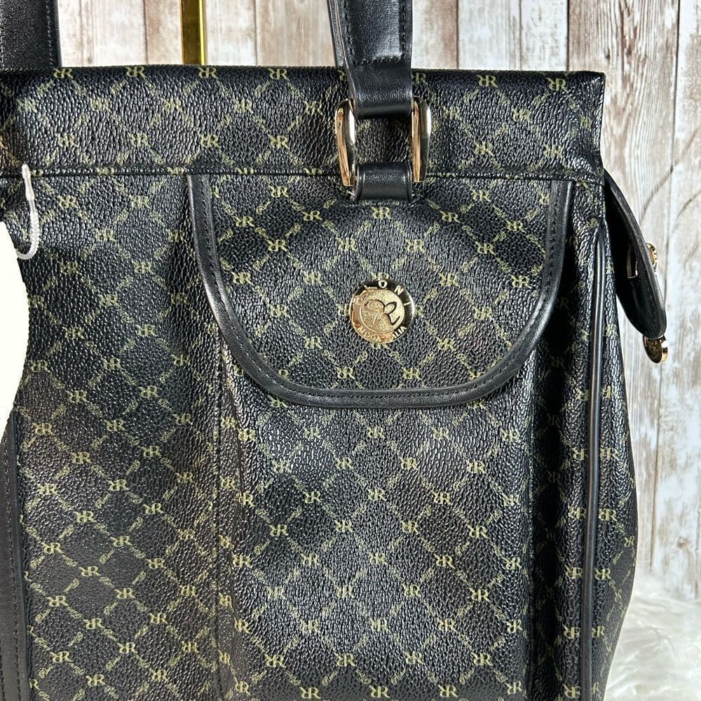 RIONI ITALIAN SIGNATURE CANVAS/ LEATHER  SHOULDER BAG NWT​​​ - Picture 10 of 10